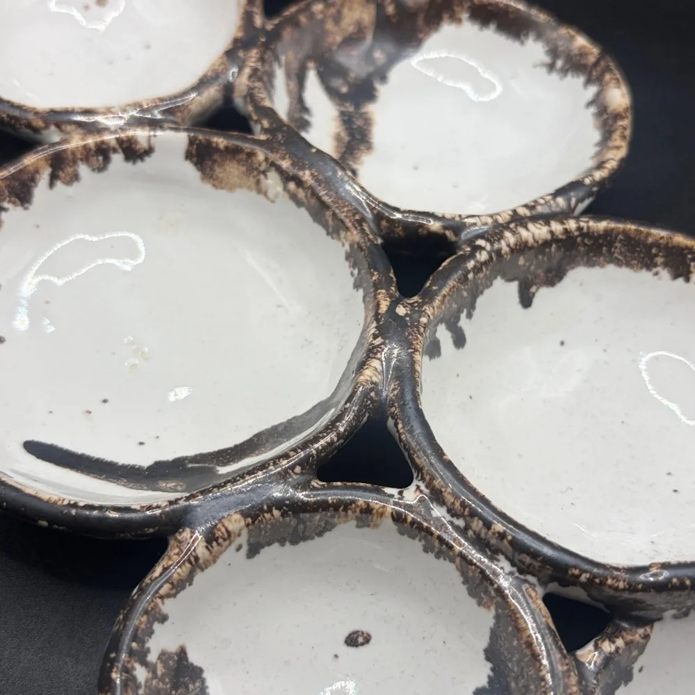 Handmade Trademarked Drip Glaze Ceramic Serving Dish Platter Tray Tableware